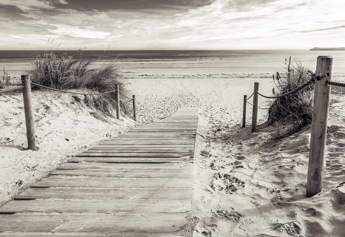 Fotobehang Beach Scene | XL - 208cm x 146cm | 130g/m2 Vlies