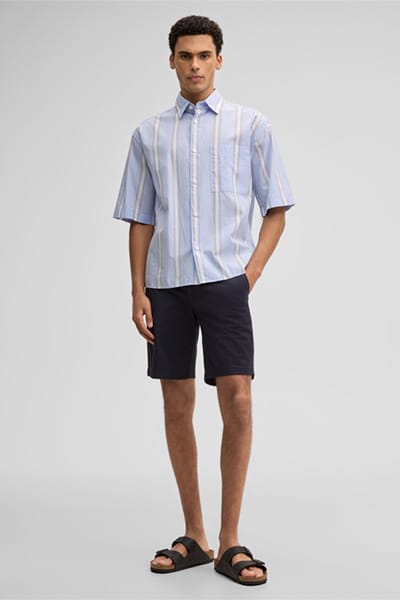 Chino-short Crush, marineblauw