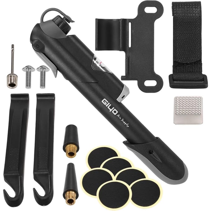 Mini Fietspomp Fietspomp 120PSI Hogedruk Fietsluchtpomp met 41 Manual Valve changing gray