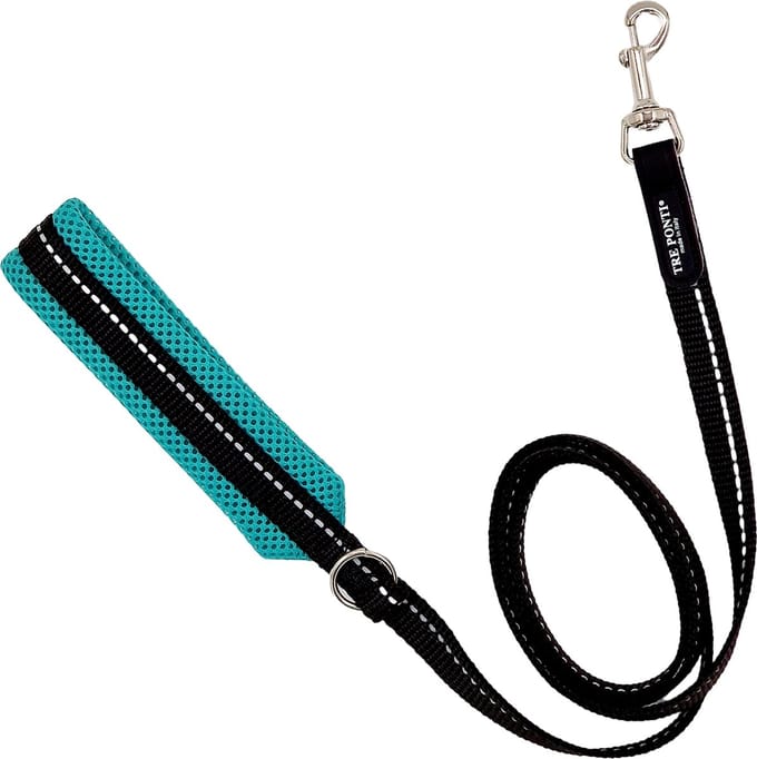 Tre Ponti Hondenriem Nylon met Mesh handvat 130 cm Groen