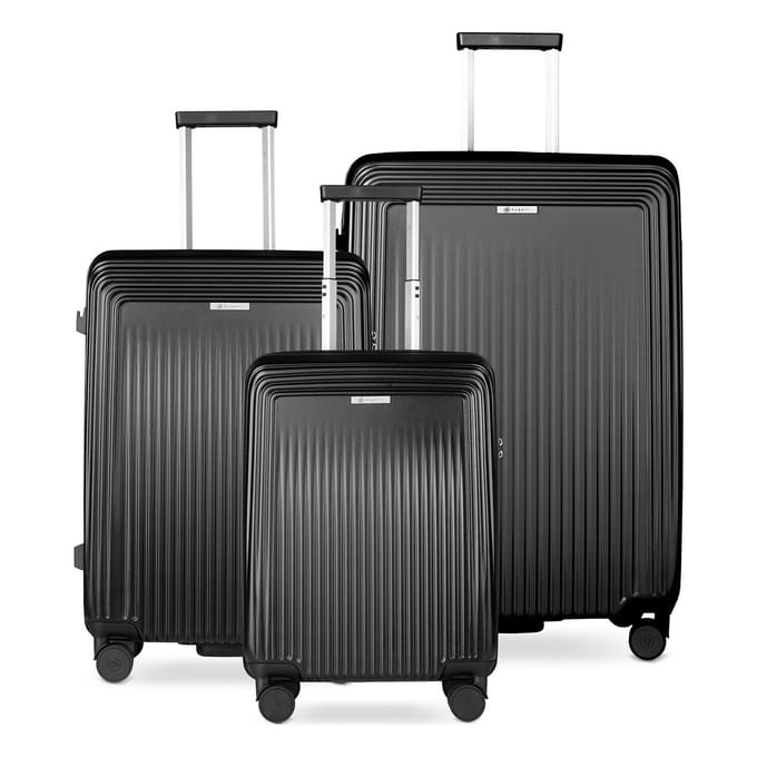 Bugatti Linea 4 wielen Kofferset 3-delig - Harde bagage - TSA slot - schwarz