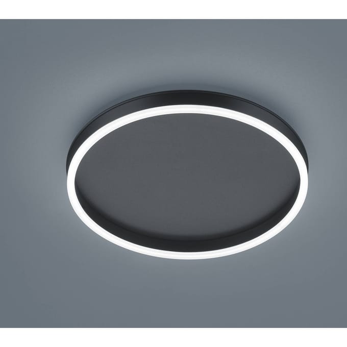 Helestra Sona LED plafondlamp, zwart, Ø 40 cm