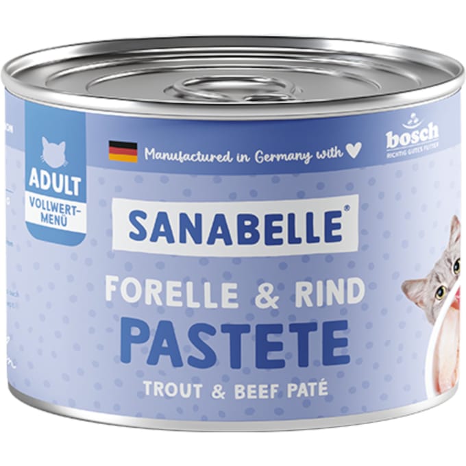 Voordeelpakket Sanabelle All Meat 24 x 195 g Kattenvoer - Forel & Rund