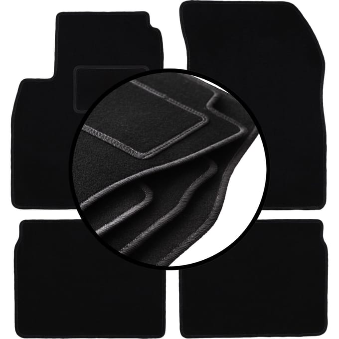Complete set veloursmatten voor: Nissan Micra K13 hatchback (2010-2016)