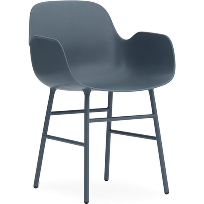 Normann Copenhagen - Form fauteuil met metalen frame - blauw