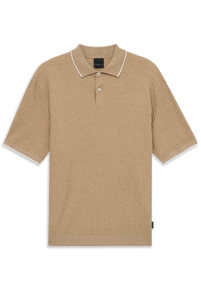 Bugatti Herren Polo shirt gebreid in regular fit
