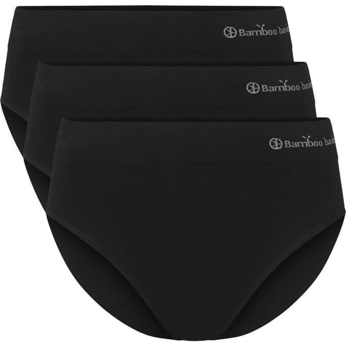 Bamboo Basics Naadloze Slip Belle - 3-pack - Zwarte Slip - Maat S - Bamboe Ondergoed Dames Naadloos - Bamboe Slips