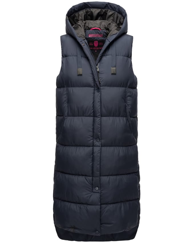 Marikoo Sayorii dames winterbodywarmer – lang, warm & met capuchon