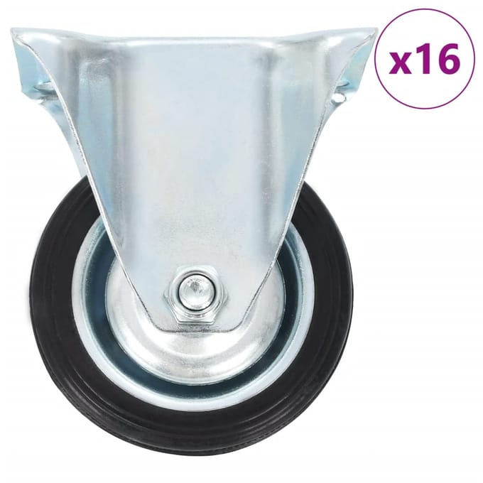 vidaXL 16 st Wielen vast 75 mm
