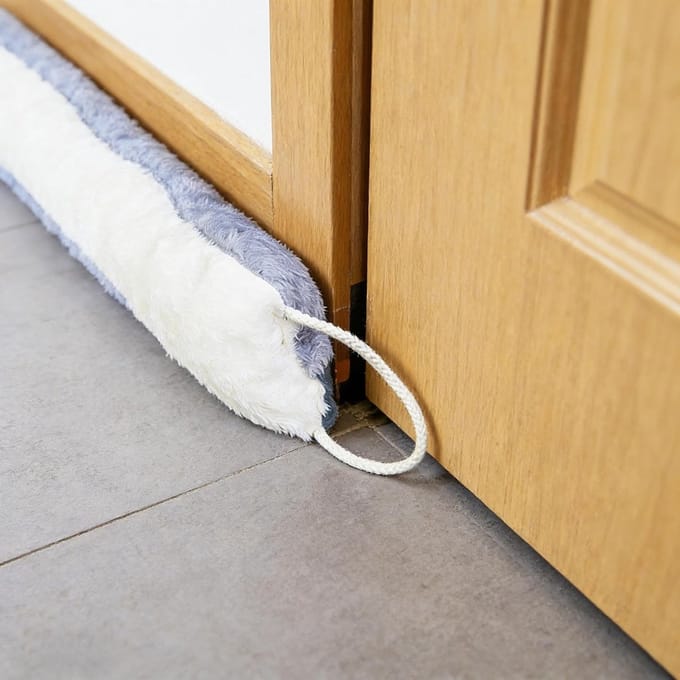 Draught Excluder voor Deur 92 x 7 cm - Windstopper, Geluiddempende Deurstrip, Wasbaar en Stofdicht met Haak en Lussysteem