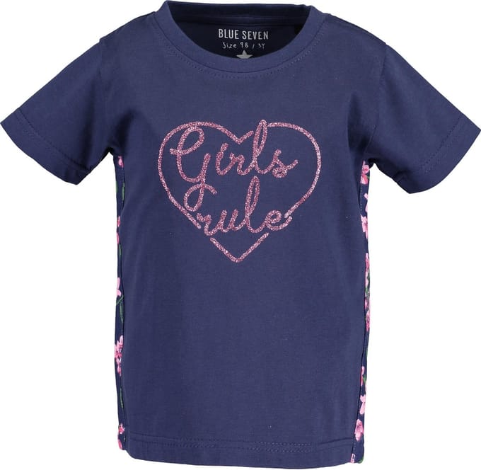 Blue Seven Meisjes T-shirt - Donkerblauw - Maat 92