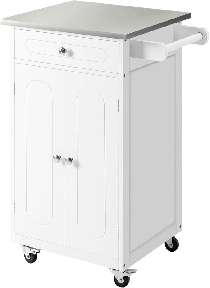 HOMCOM-Keukenwagen-MDF-60x45x85cm-Wit