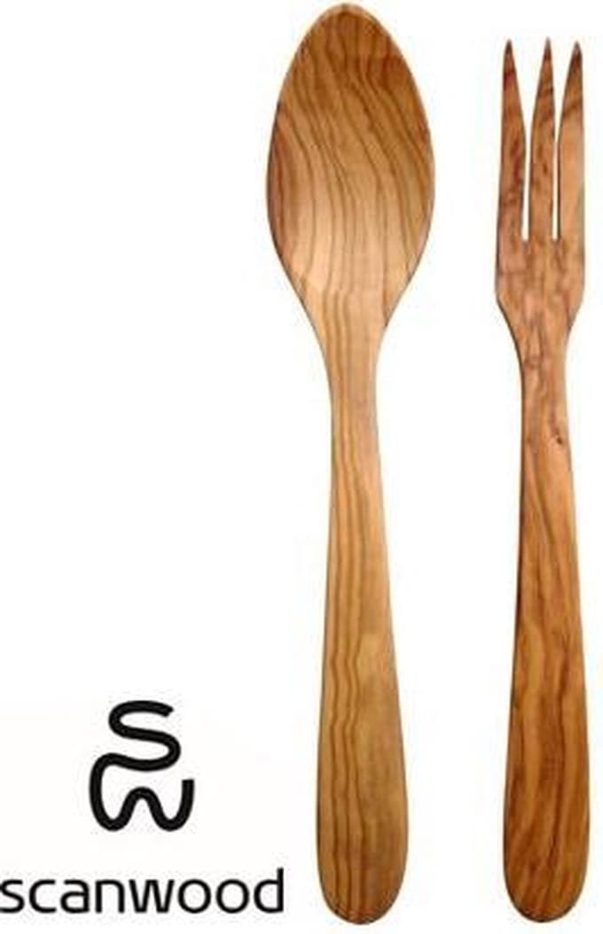 Scanwood sla couvert olijfhout 30 cm