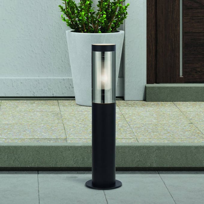 Searchlight Sokkellamp, IP44, zwart, hoogte 45 cm, metaal