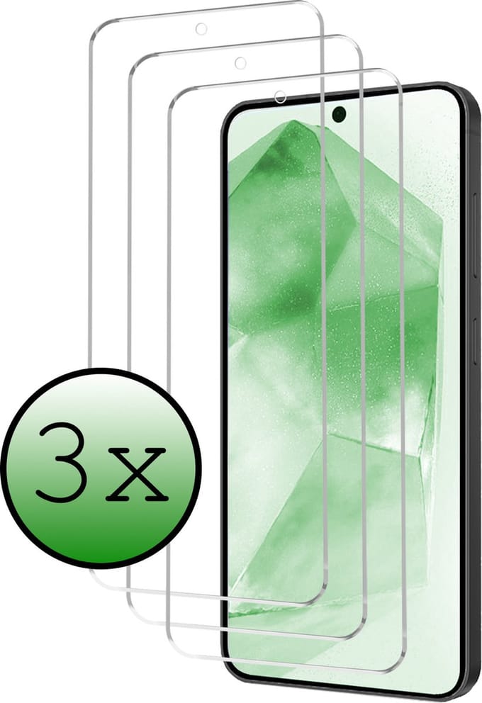 Screenprotector - 3 Stuks Geschikt voor Samsung Galaxy A55 - Extra Sterk - Beschermglas - Gehard Glas - Tempered Glass - Screen Protector