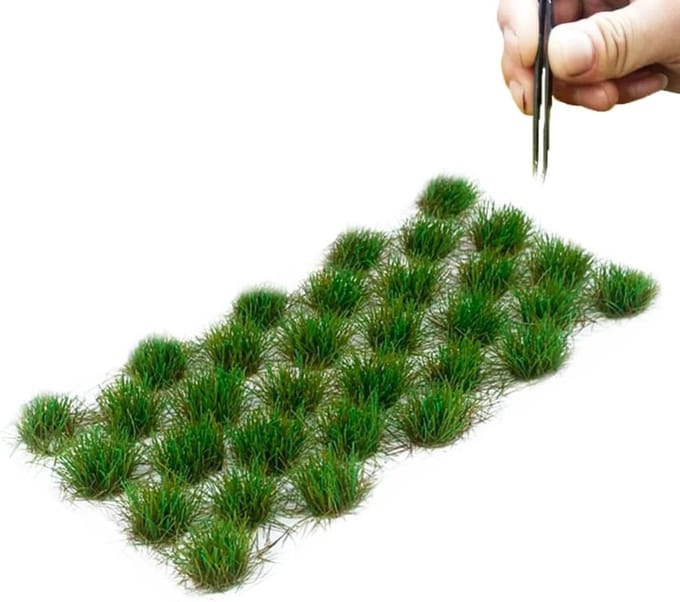 32 stuks statische grasplukjes voor modelbouw en miniatuur decoratie