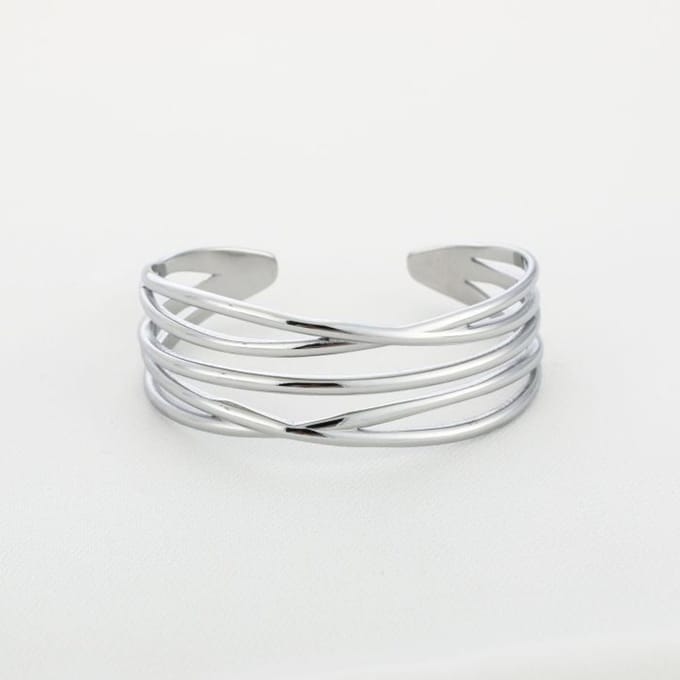 Bijoutheek Armband (Sieraad) Abstract Lines Zilverkleurig