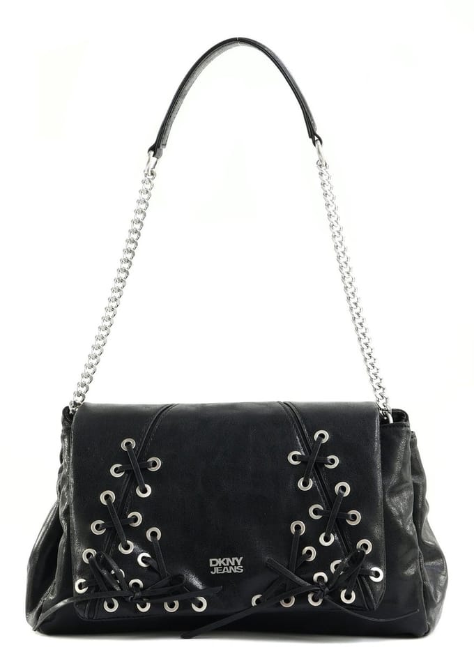 DKNY schoudertas Milla Shoulder Bag Black / Silver zwart