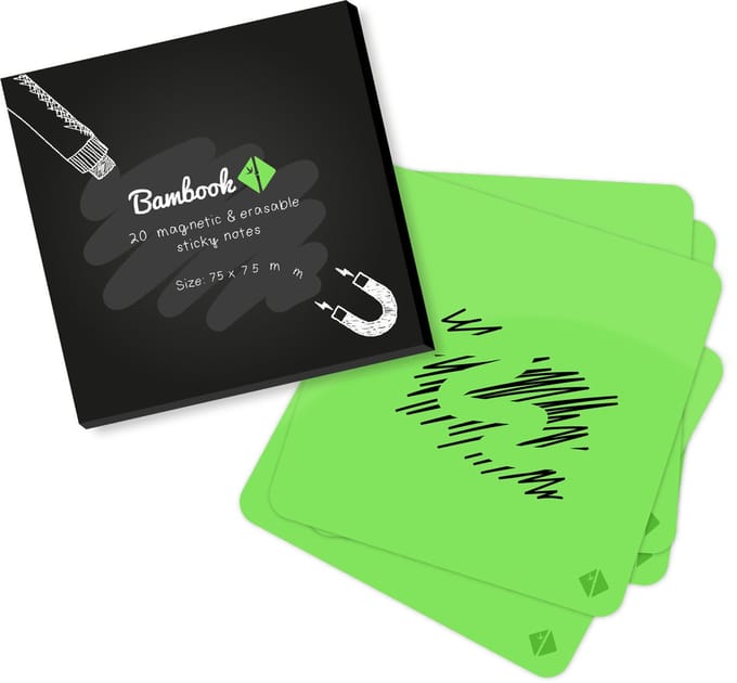 Bambook Sticky Notes - Groen - 75x75mm (Vierkant)