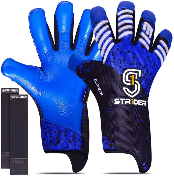 Str1der Apex keepershandschoen | Blauw | Maat 9