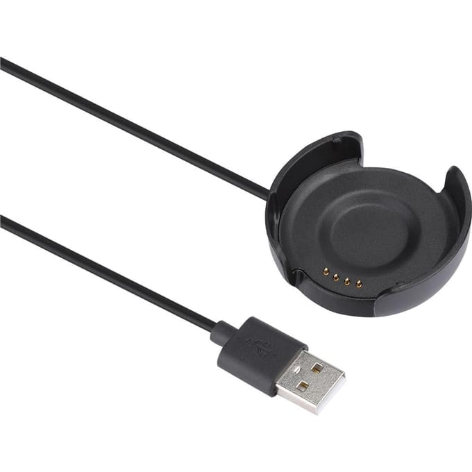 Voor Amazfit Watch 3 A1801 Compacte USB Horlogelader Oplaadkabel met Ronde Basis Dock black