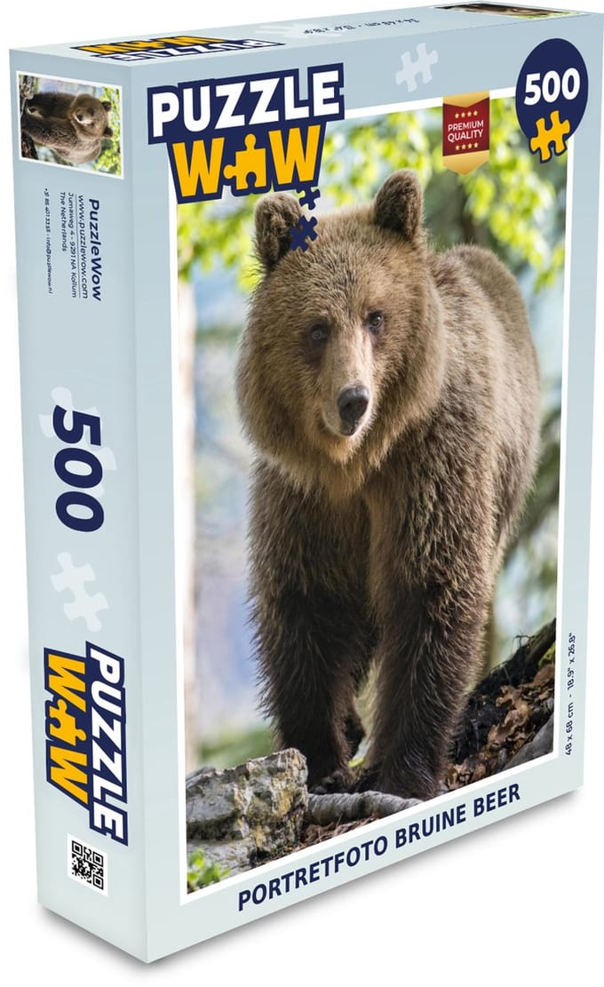 Puzzel Beer - Bruin - Bos - Legpuzzel - Puzzel 500 stukjes