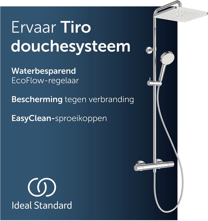 Ideal Standard Tiro douchesysteem, handdouche met twee straalsoorten – Chroom