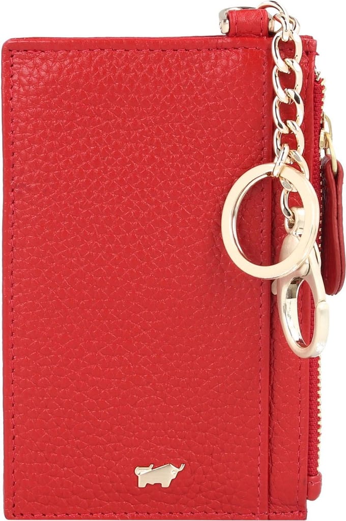 Braun Büffel Leren Sleutelgeval Asti Wallet 4CS Rot Rood