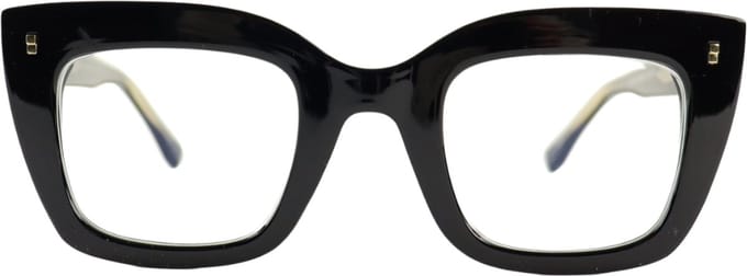 Montour Blauw Licht Bril - Zonder Sterkte - SARA - Vierkant Model - Zwart - Computerbril - Blue Light Glasses