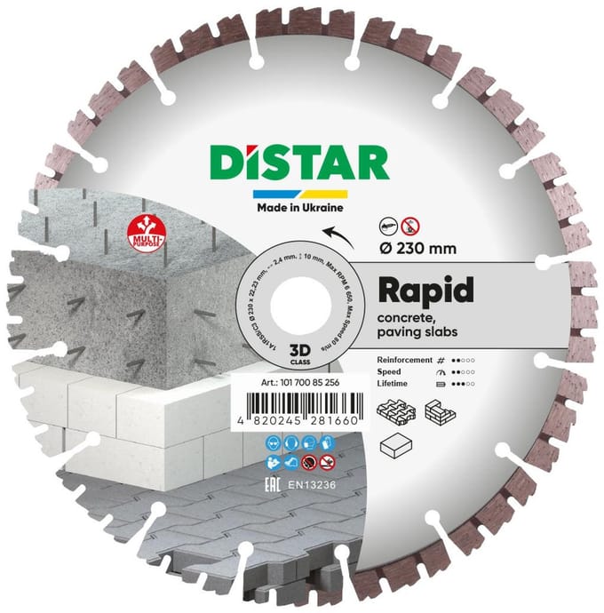 Bosch Distar Rapid - Diamantschijf - 230mm - 2,4mm - 22,23mm