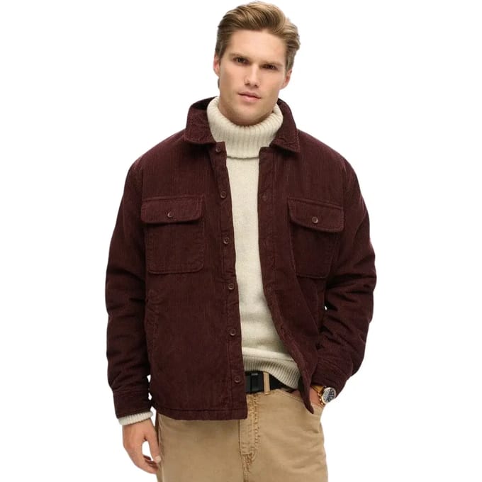 Superdry - Surplus corduroy overshirt - Heren - Lange mouwen shirts