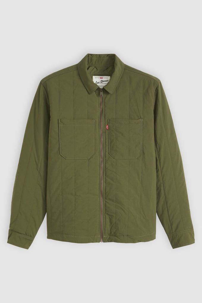 Levi's Kyren Overshirt Deep Depths Maat: M | Lichte Jassen Outlet | Heren | Groen