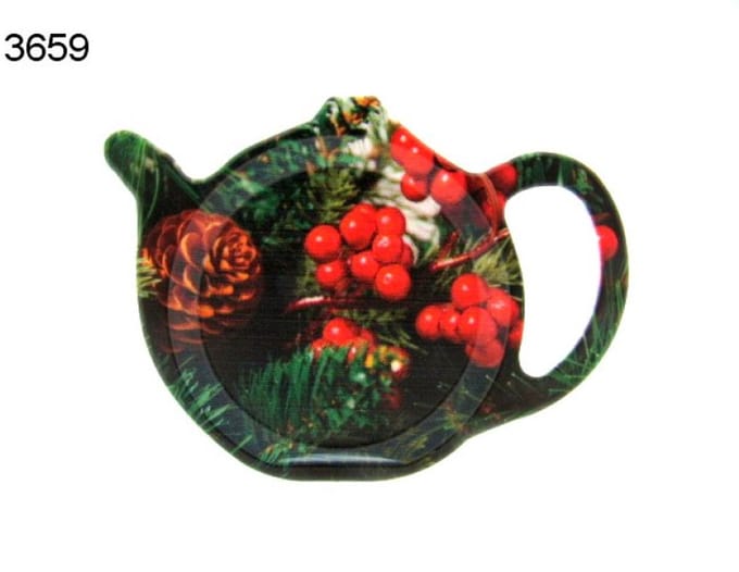 Geharo Theetip rode bessen - melamine - 13 x 9 cm