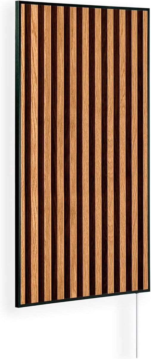 Infrarood Paneelverwarming met Afbeelding - 450 Watt - Zwart Frame - Voor 5-12 m²