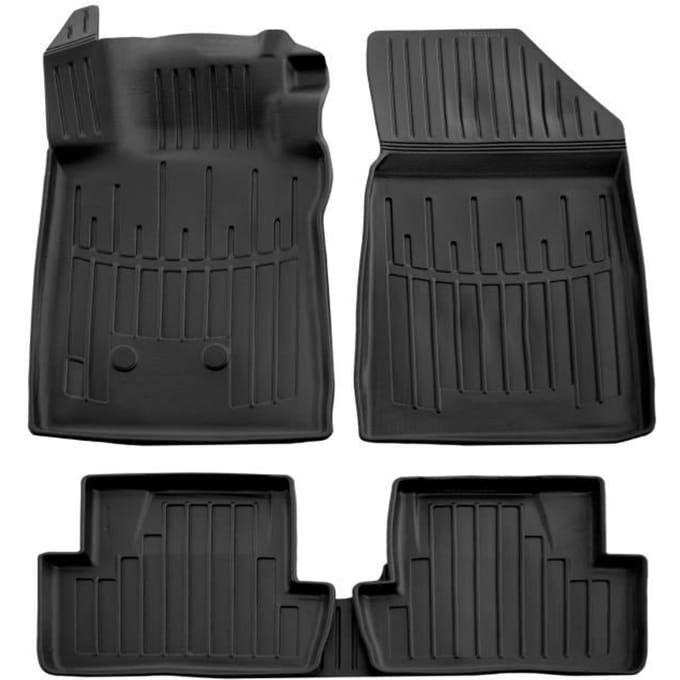 Tapis de sol 3D - SCOUTT - Renault Clio 3 - Caoutchouc Premium - Antidérapant - Sur mesure noir