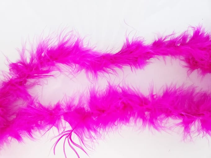 BamBella® - Kleine Marabou boa van veren - Roze - Handwerken -
