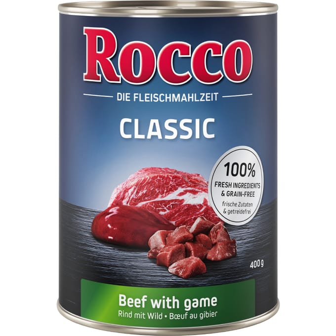 Probeer nu: 1 Rocco blik 400 Hondenvoer - Classic Wild