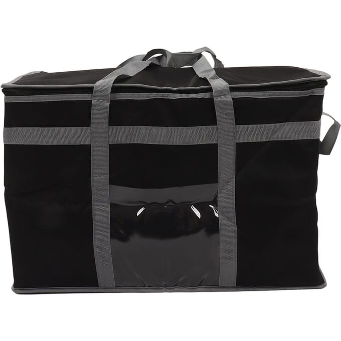 Geïsoleerde Tas 38L Grote Capaciteit Herbruikbare Koeltas Lunchtas met 2 Handvatten voor Eten black
