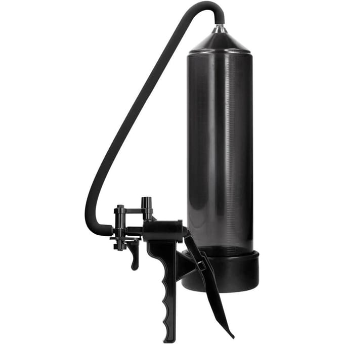 Pumped Elite Beginners Penis Pomp met Pistoolgrip Inclusief Siliconen Penisring - 30 cm - Zwart