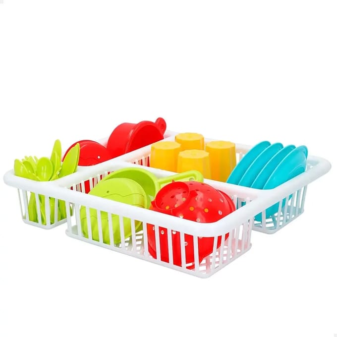 26-delige serviesset met afdruiprek CB Toys (x26)
