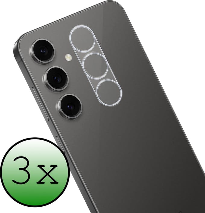 Camera Lens Protector - 3 Stuks Geschikt voor Samsung Galaxy S24 FE - Camera Screenprotector Beschermglas - Gehard Glas - Tempered Glass - Screen Protector