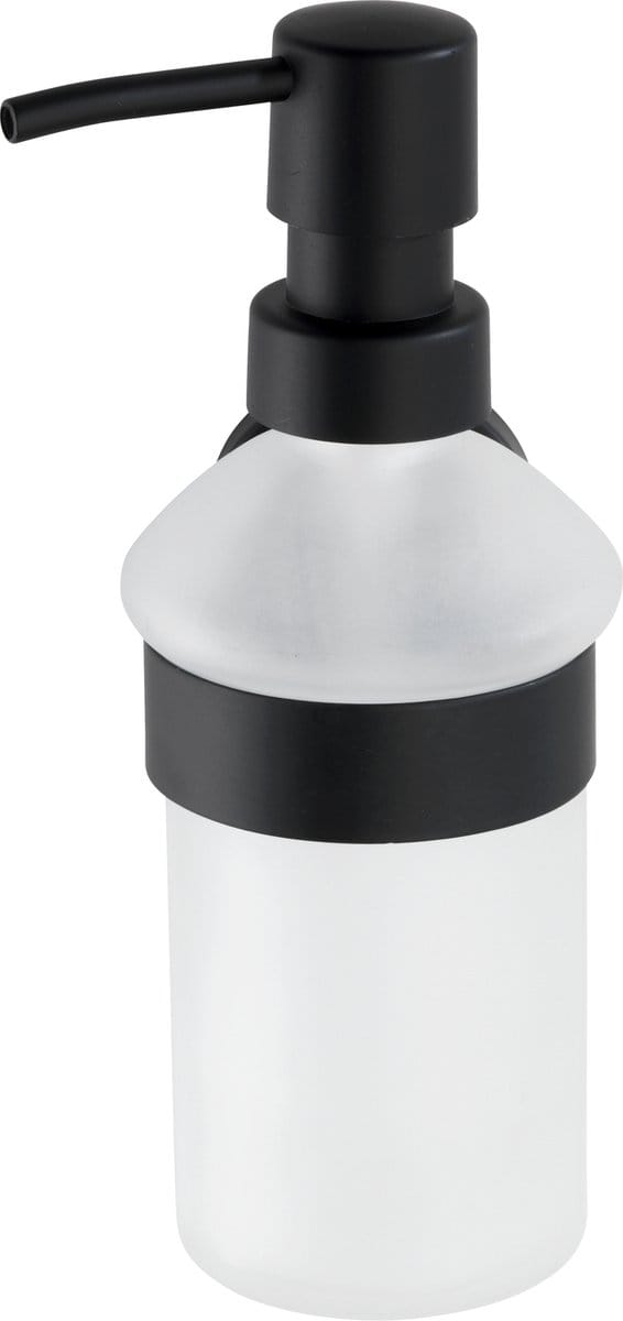WENKO Zeepdispenser Bosio RVS zwart mat - Zeeppompje
