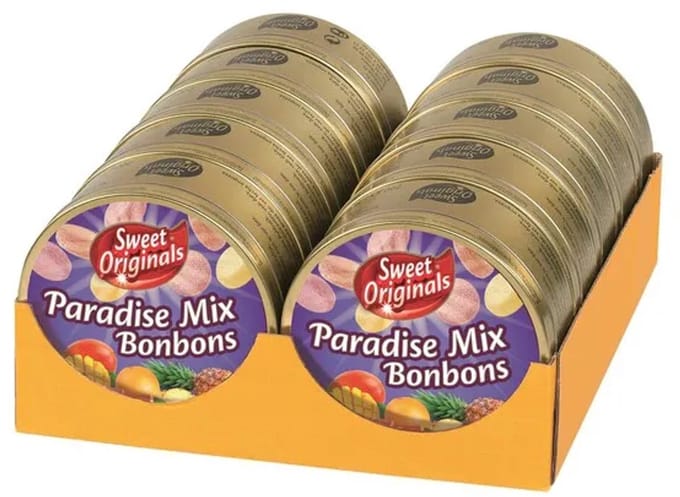 Paradise fruitmix bonbons blikje 200 gr
