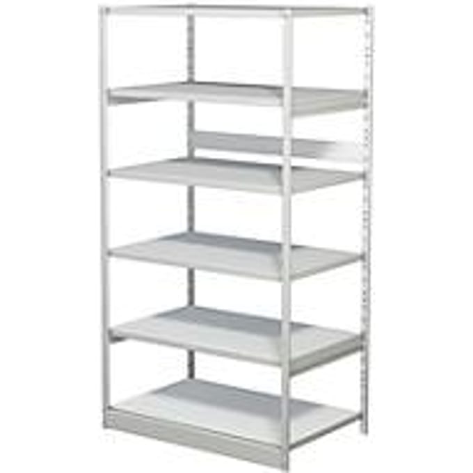 Complete stelling PROGRESS 500 T, basissectie, zonder achterwand, H 1900 x B 950 x D 640 mm