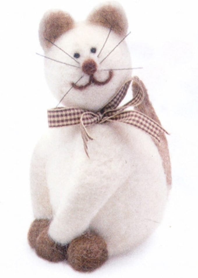 Hobby set kat - vilt - maak je eigen kat - knutsel pakket - katten/poezen knutselen