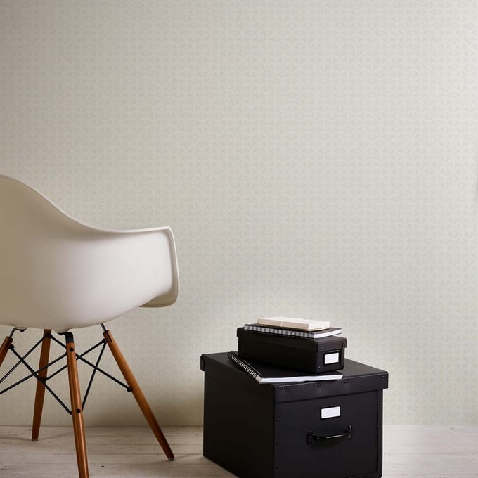 GLITTER WAAIER BEHANG | Art Deco - wit zilver - A.S. Création Trendwall 2
