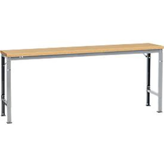 Manuflex basistafel UNIVERSAL Speciaal, 2000 x 800 mm, multiplex natuur, aluminium zilver