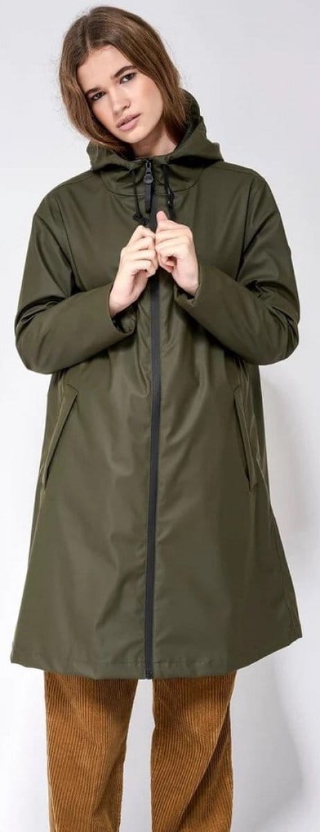 Khaki dames regenjas Nuovola van Tantä L