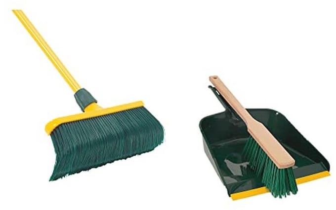 Tuinbezem met Telescoopsteel en Veegschep - 30 cm