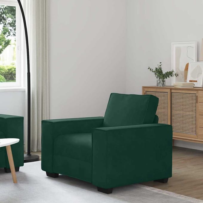 vidaXL - Sofastoel - Donkergroen - 100x78x84 - cm - Fluweel